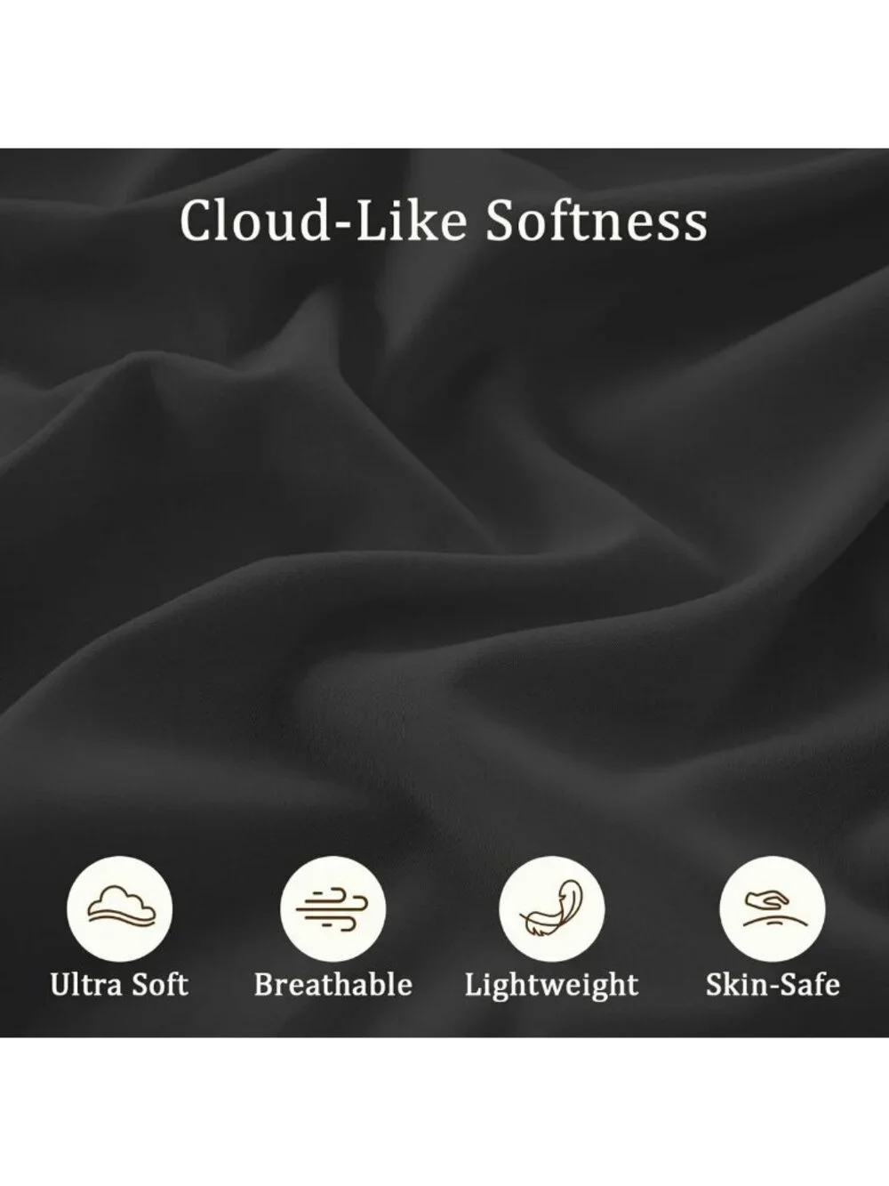 Luxury Queen Sheet Set - 4 Pieces Soft Microfiber, Deep Pocket, Easy Care, Dark